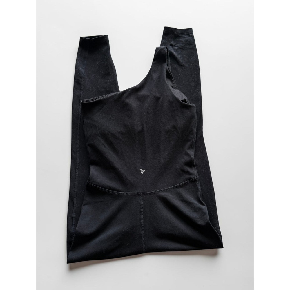 Old Navy Active PowerChill One Shoulder Bodysuit Black XS Go-Dry Jumpsuit